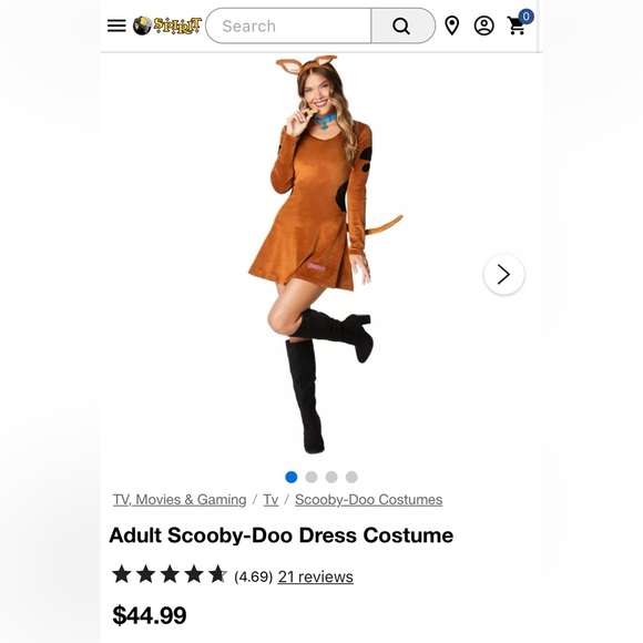 Spirit Halloween Scooby-Do Dress Costume Size Medium - Picture 4 of 4